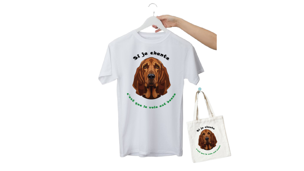 illustration tshirt chien courant